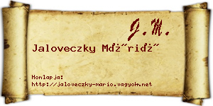 Jaloveczky Márió névjegykártya